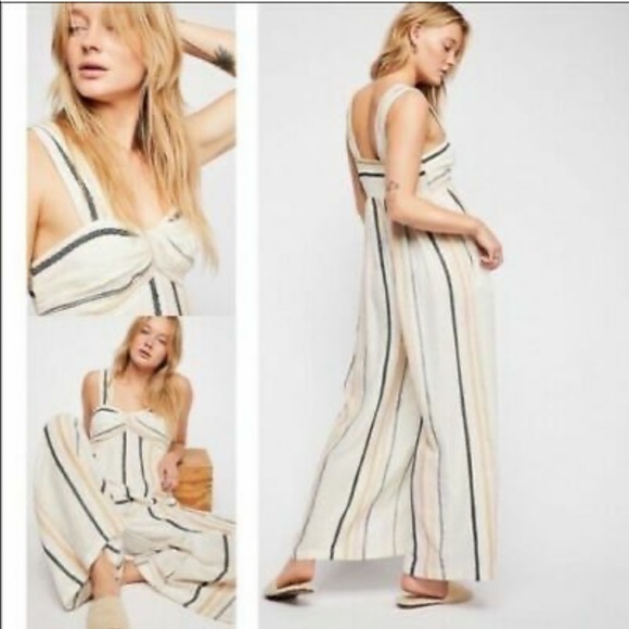 Free People Striped Jumpsuit - Picture 2 of 6